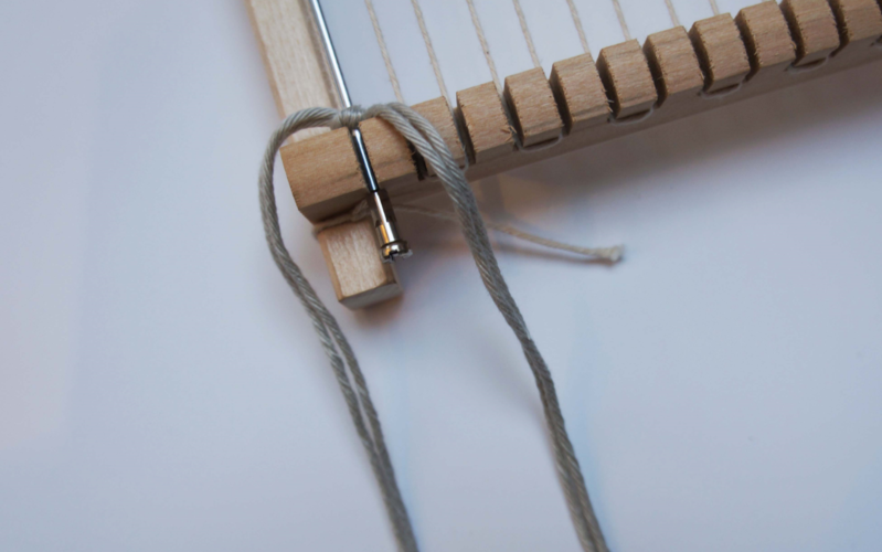 Wandteppich:vorbereitungen 2  Wandteppich mit Webrahmen