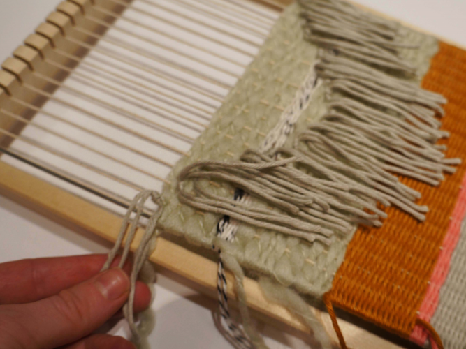 Wandteppich: Effekte  Wandteppich selber weben