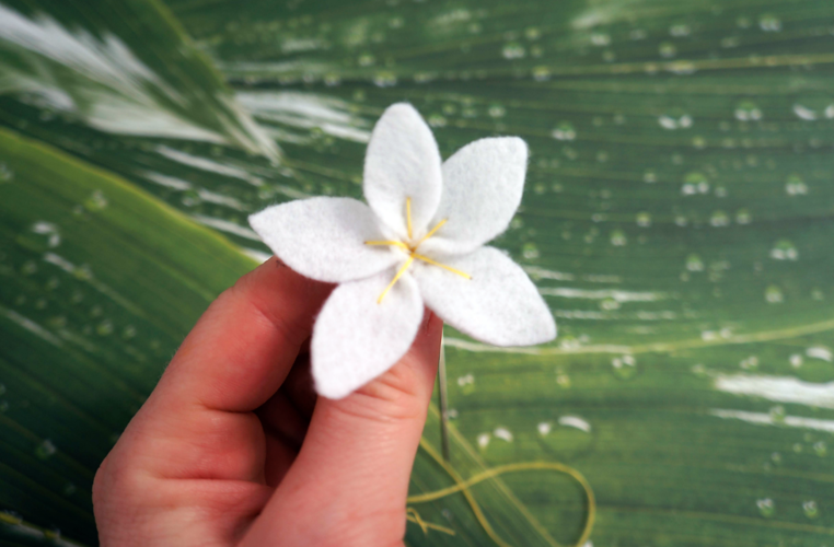 Wandbild flamingo:Blüte Blüte aus felt selber nähen