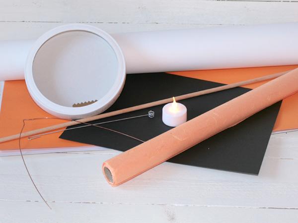 Material f&uuml;r eine selbstgemachte Fuchs Laterne