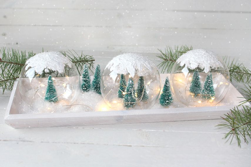 Beleuchtete Winterlandschaft f&uuml;r die Weihnachtszeit