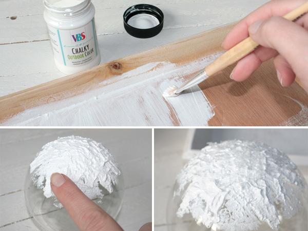 Winterlandschaft: Gläser und Tablett vorbereiten Winterlandschaft Basis schaffen