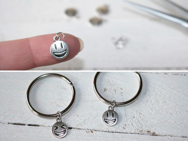 Glasmarkierer aus Schlüsselringen