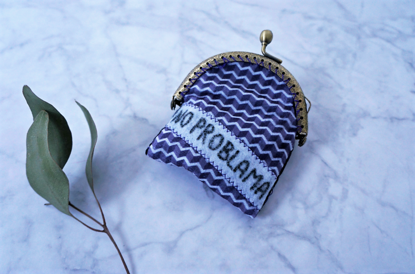 DIY-Portemonnaie mit B&uuml;gelverschluss und Etikett