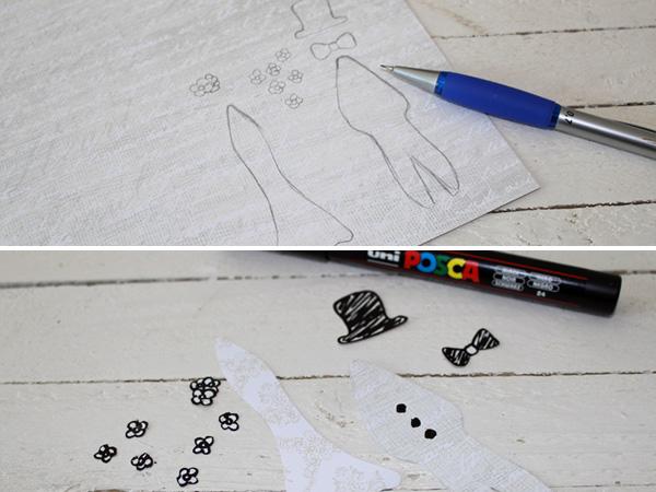 Hochzeitsbild: Figuren basteln Mit Papier und Zeichenarbeit Figuren basteln