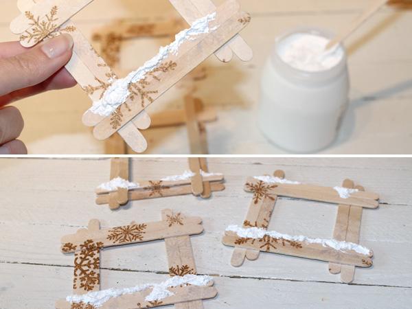 Geschenkidee: Bilderrahmen_Dekoschnee Geschenkidee: Bilderrahmen mit Dekoschnee zum Selberbasteln. Tolle Geschenkidee für Weihnachten