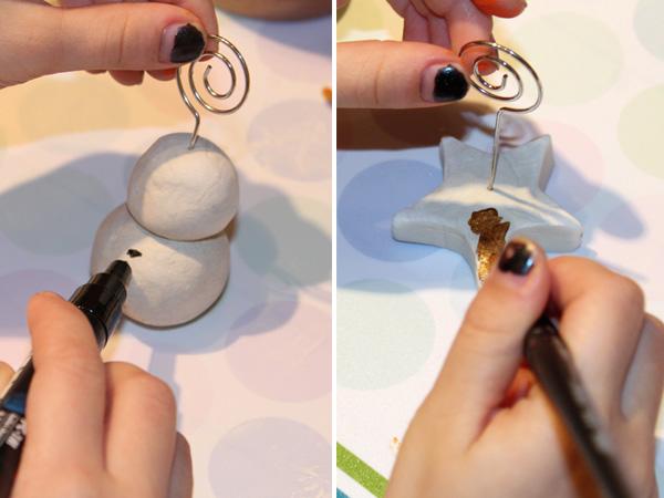 Kinderbasteln-Notizhalter_verzieren Kinderbasteln:Notizhalter als Geschenkidee zu weihanchten