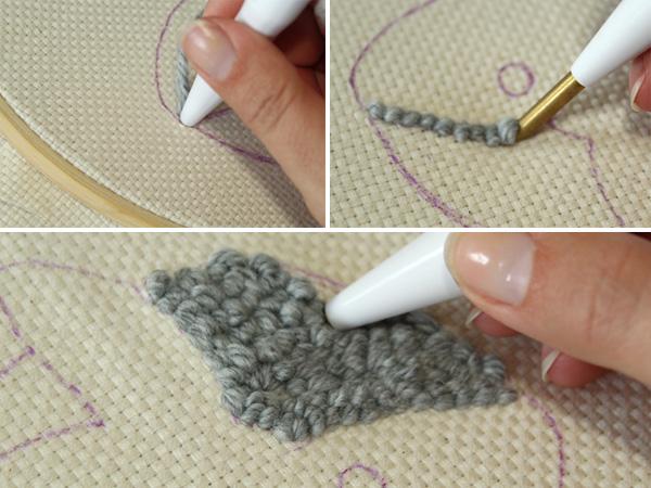 Punch Needle_Wal: durchstechen Trend: Punch Needle Anleitung Schritt für Schritt