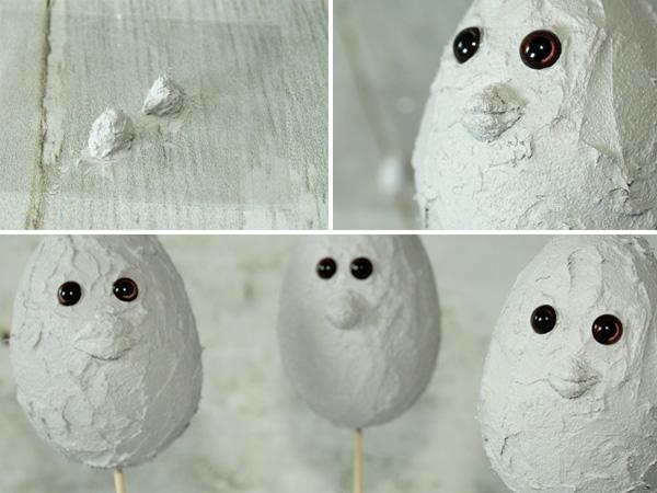 Tolle Deko zu Ostern: K&uuml;ken in concrete look aus Styroporeiern