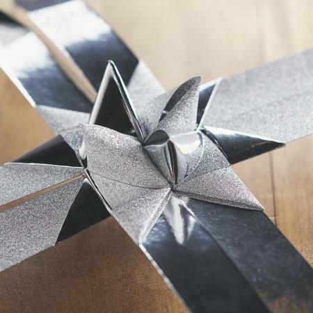 Fröbelsterne silber Fröbelstern basteln