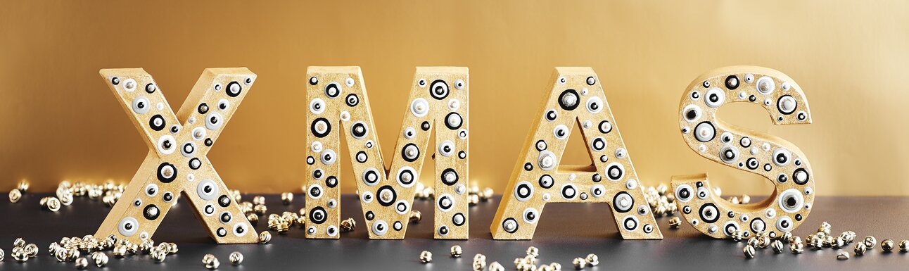 Weihnachtsdeko mit Blob Paint