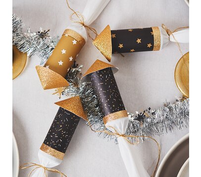 Silvester Raketen für die Tischdeko basteln 