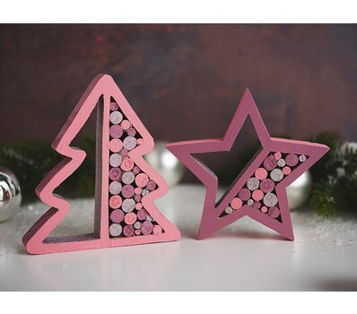 Tanne und Stern aus Holz