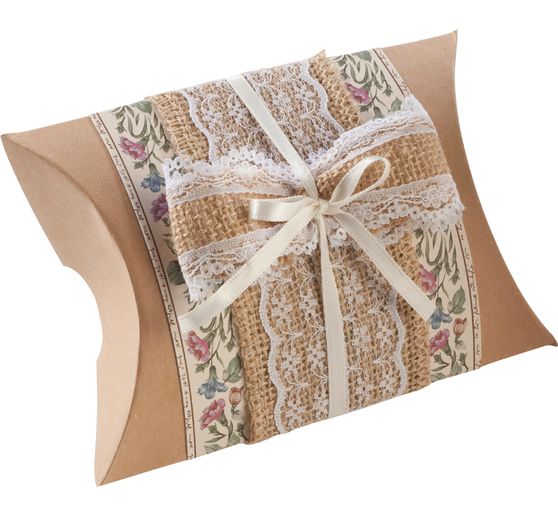 Jute ribbon with lace