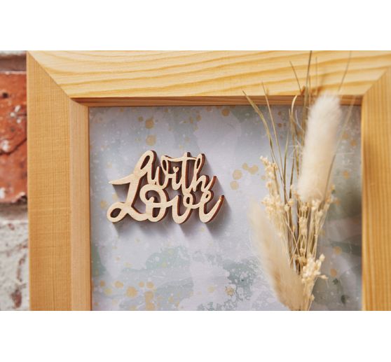 Wooden lettering Mini "With Love"