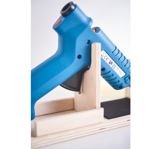 Hot glue gun with holder