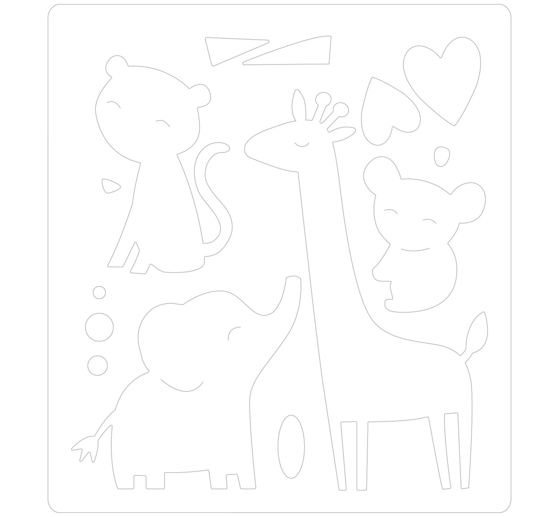Sizzix Bigz punching template "Zoo Friends"