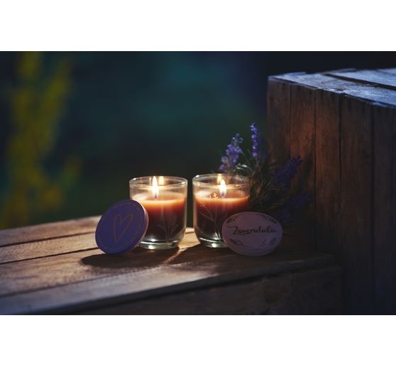 VBS Glass with wooden lid, 2 pieces