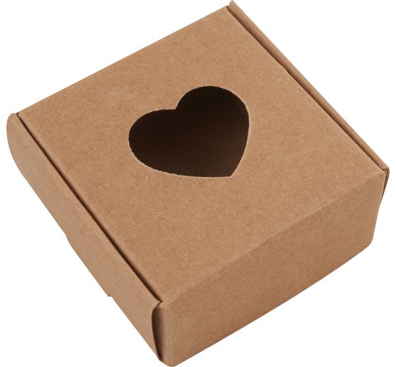 VBS Folding box "Square with heart", 5 pieces