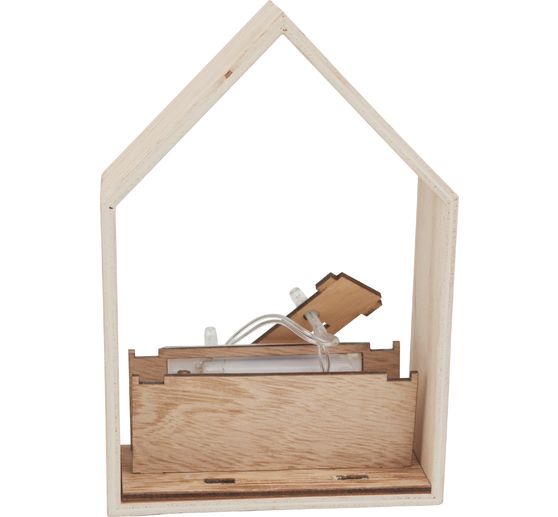 Kit di costruzione in legno VBS "Casa d'inverno", 9 pezzi.