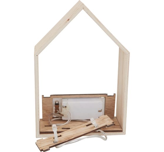 Kit di costruzione in legno VBS "Casa d'inverno", 9 pezzi.