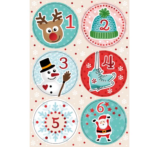 Sticker "Advent numbers" winter joys