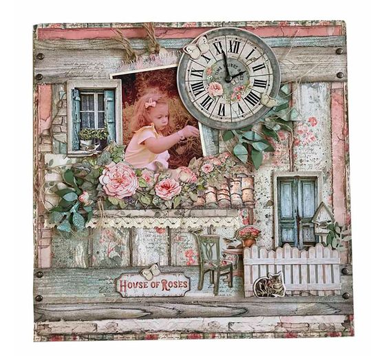 Scrapbook block "House of Roses"