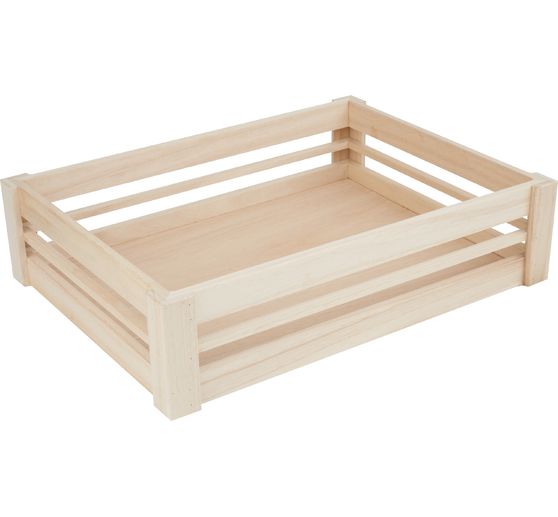 VBS Scatole di legno, piatte, set da 3