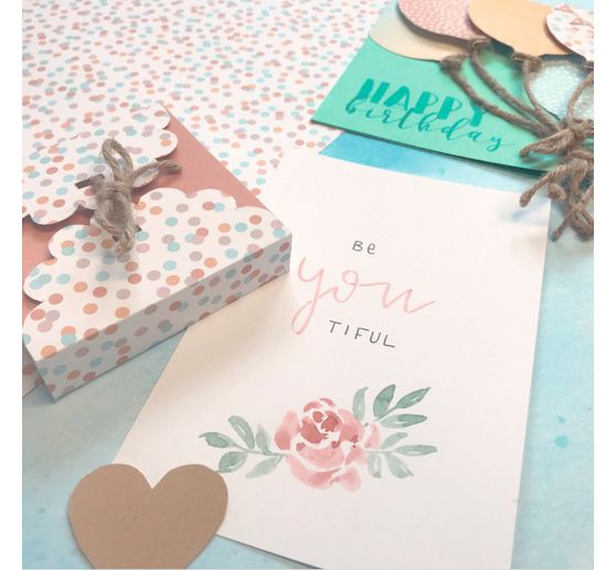 Cartoncino con motivi "Puntini pastello