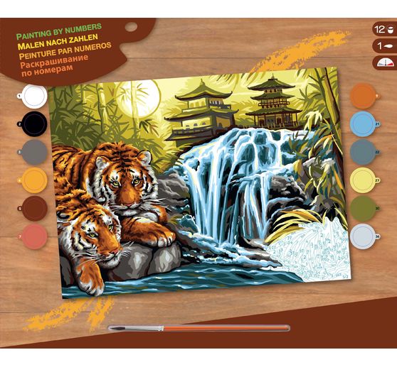Dipingi con i numeri "La tigre sul fiume