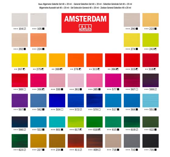Talens AMSTERDAM Acrylic paint set "General Selection 48"