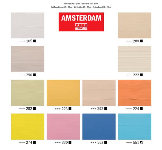 Talens AMSTERDAM Acrylic paint set "Pastel"