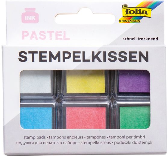 Ink Pads-Set, six-piece, Pastel