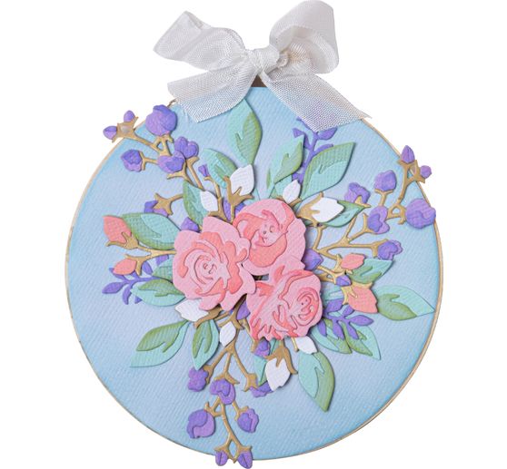 Stencil di fustellatura Sizzix Thinlits "Strati floreali 2