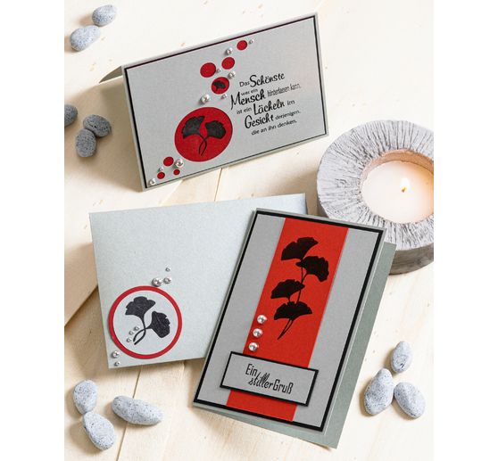 Clear Stamps "Ginkgo", 8 parts