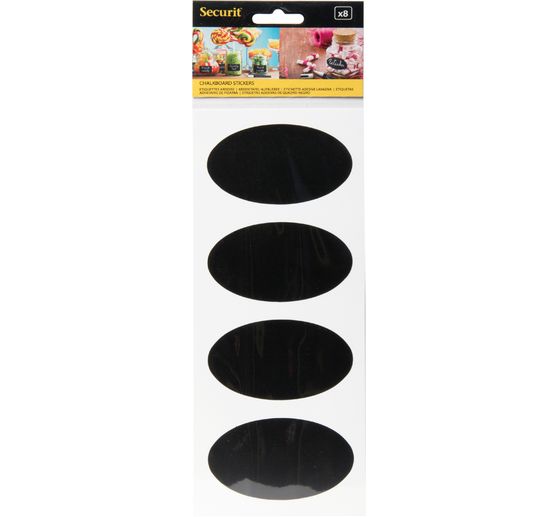 Chalkboard "Sticker oval", 8 pcs.