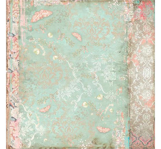 Scrapbook block "Cat and Orchid", 10 sheets, 30,5x30,5cm