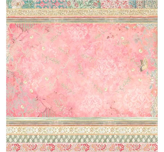 Scrapbook block "Cat and Orchid", 10 sheets, 30,5x30,5cm