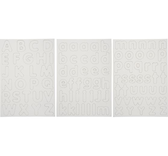 Blank magnetic letters, 100 pieces