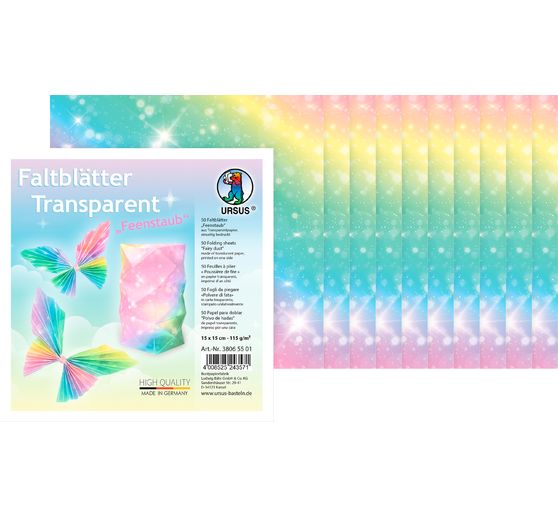 Foglietti di carta trasparente "Polvere di fata".