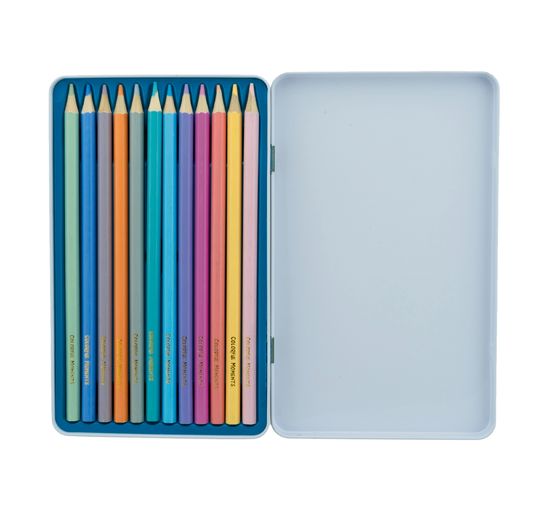 Colorful Moments design box with crayons - Pastel dreams