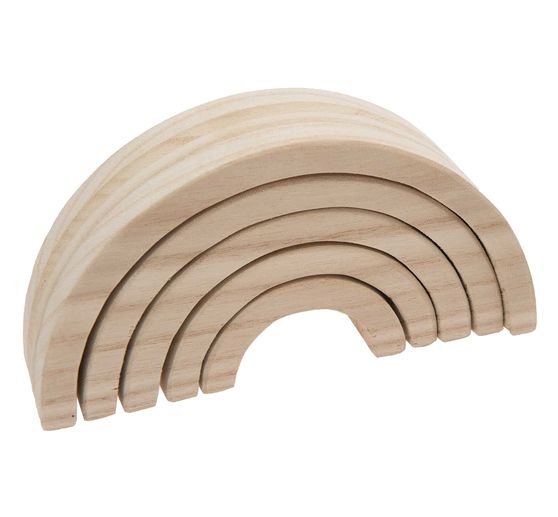 Wooden rainbow, 5 pieces, pine wood