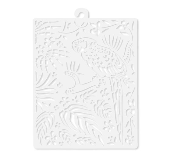 Stencil "Amazonia Parrot", 20 x 25 cm