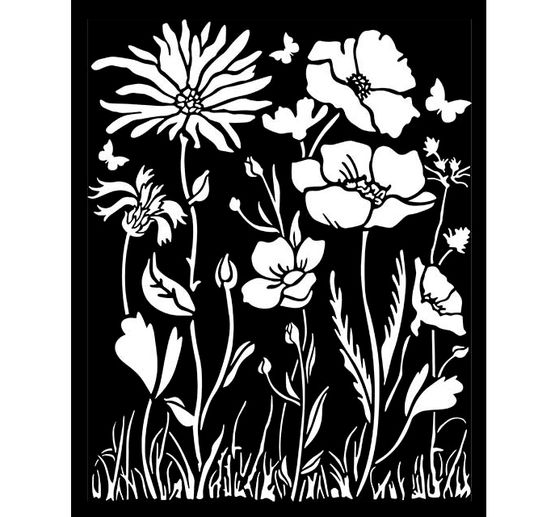 Stencil "Atelier Flower", 20 x 25 cm