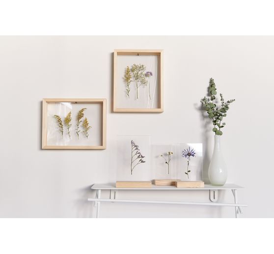 Rico Design wooden frame nature with double acrylic disc, 20 x 25 cm