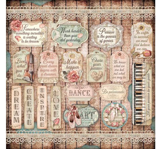 Blocco di scrapbook "Passione