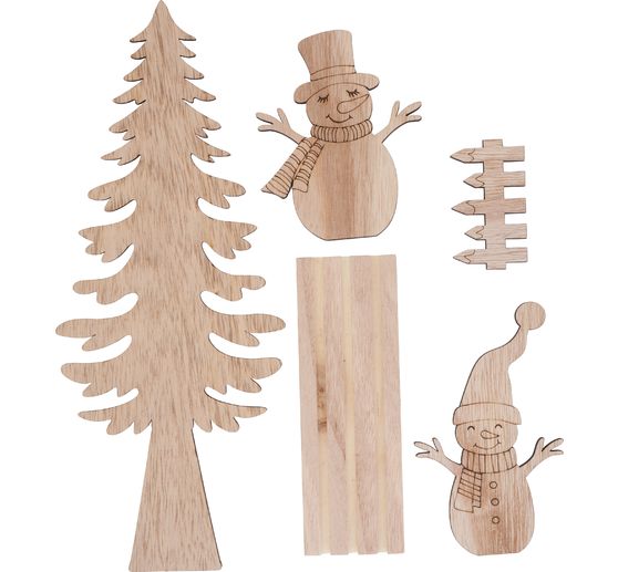VBS plug motif "Snowmen with fir tree