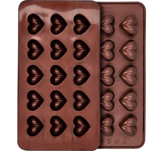Stampi per cioccolato in silicone "Heart" (cuore)