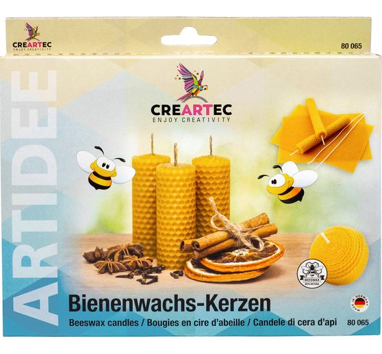 Beeswax honeycomb candle set
