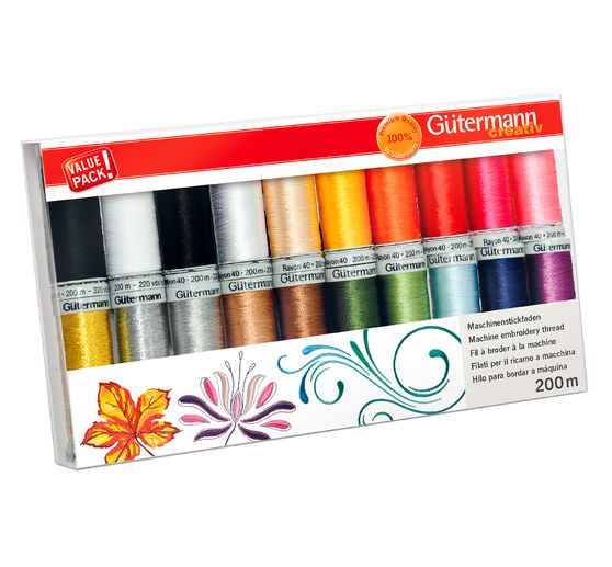 Set di fili per ricamo a macchina Gütermann